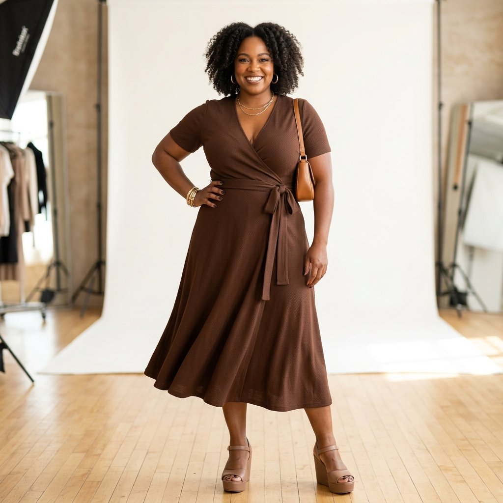 Chocolate Brown Plus Size Outfit Ideas