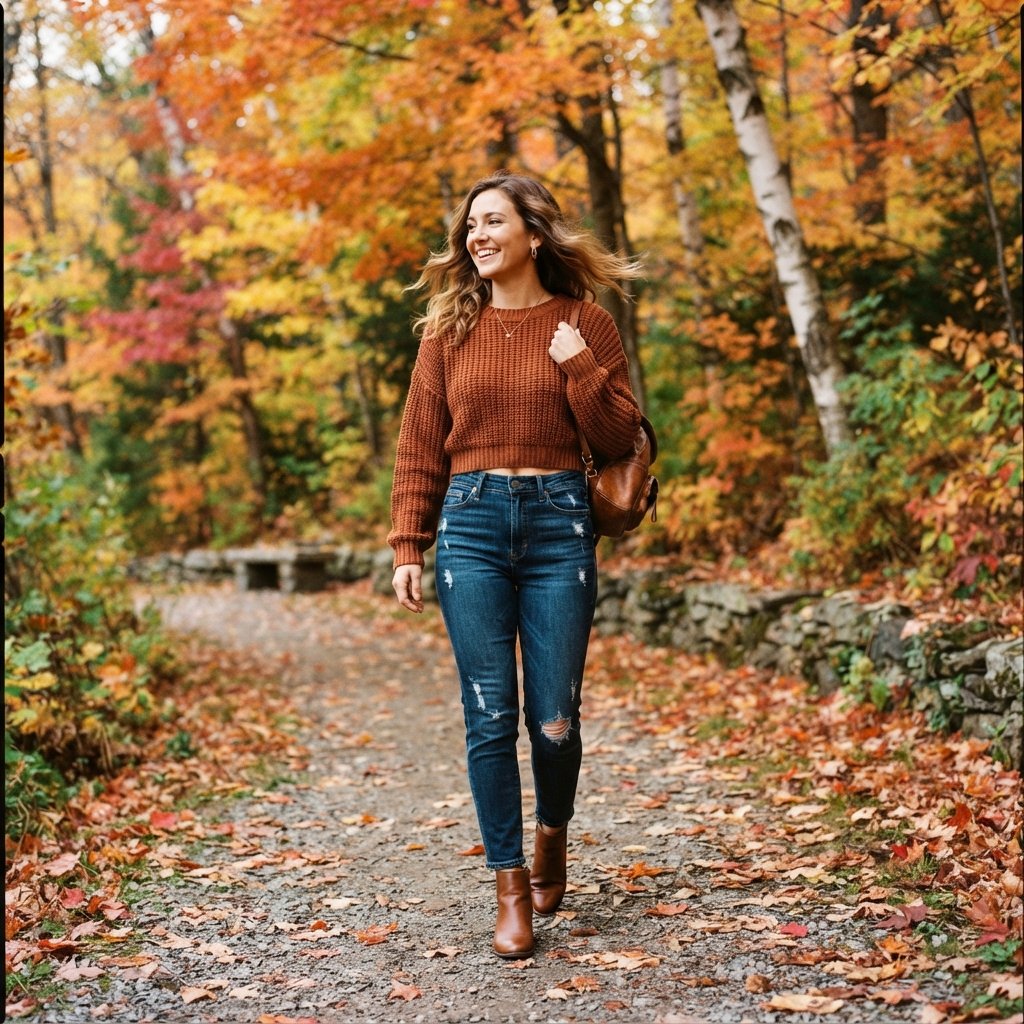 Brunch Outfit Cropped Sweater  Ideas