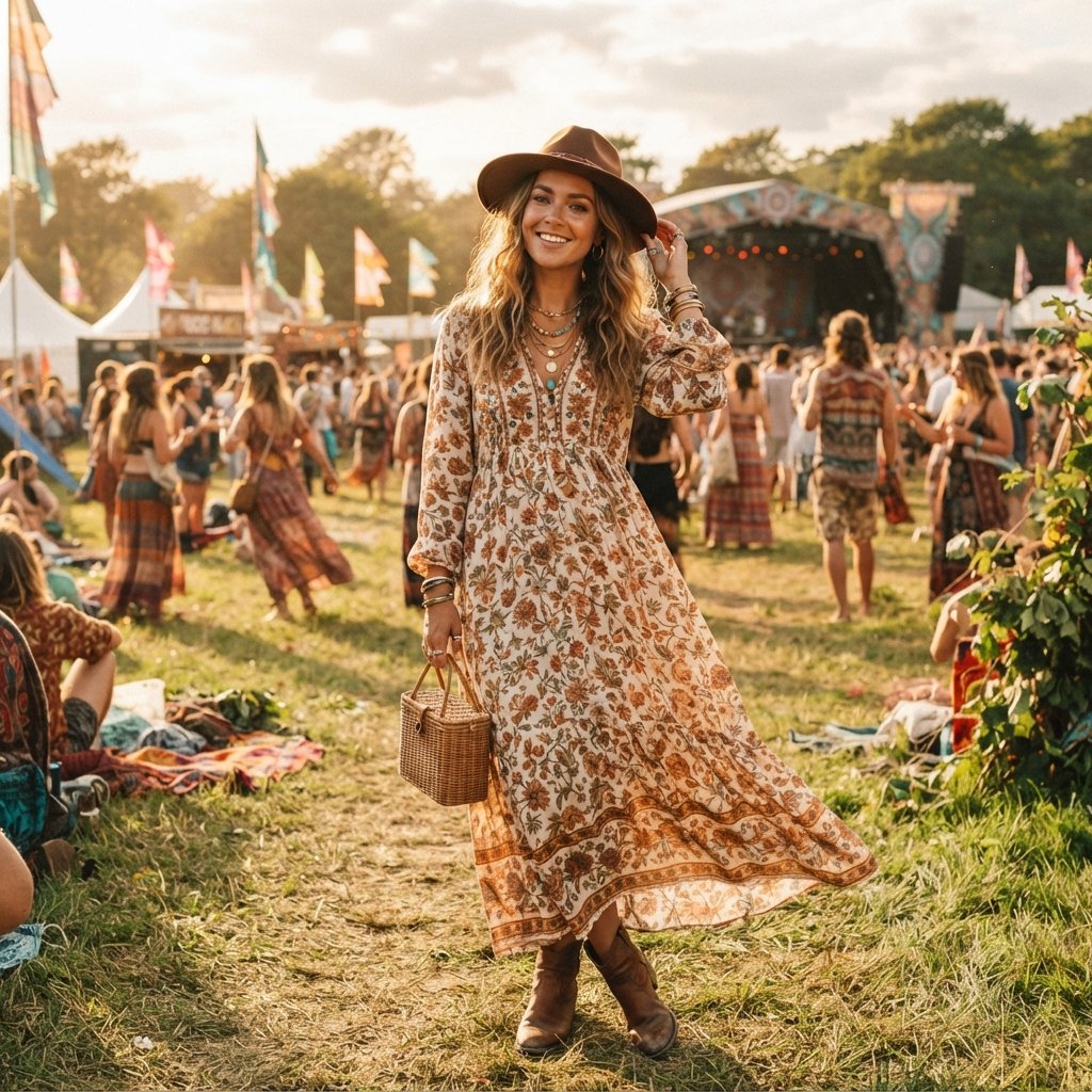 Concert Boho Festival Outfit Idea
