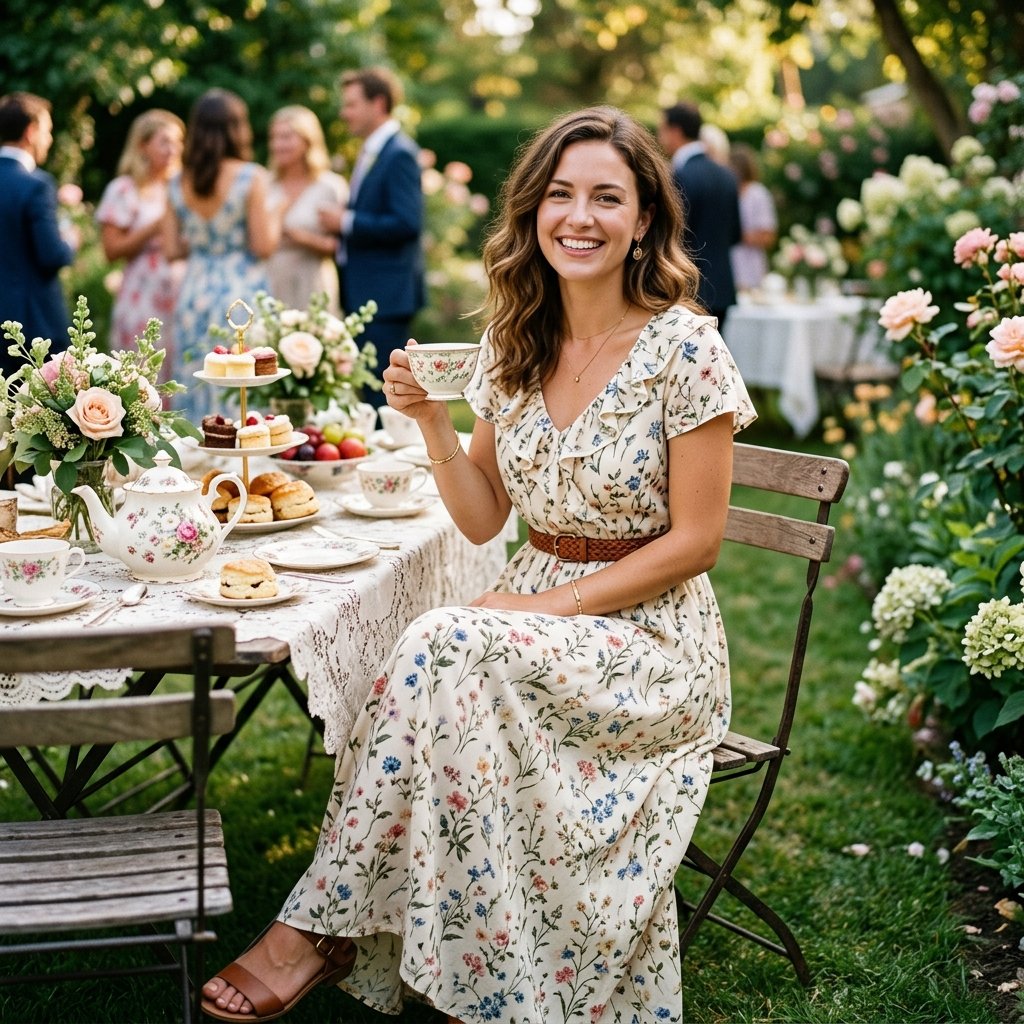 Maxi Dress Tea Party Looks Idea