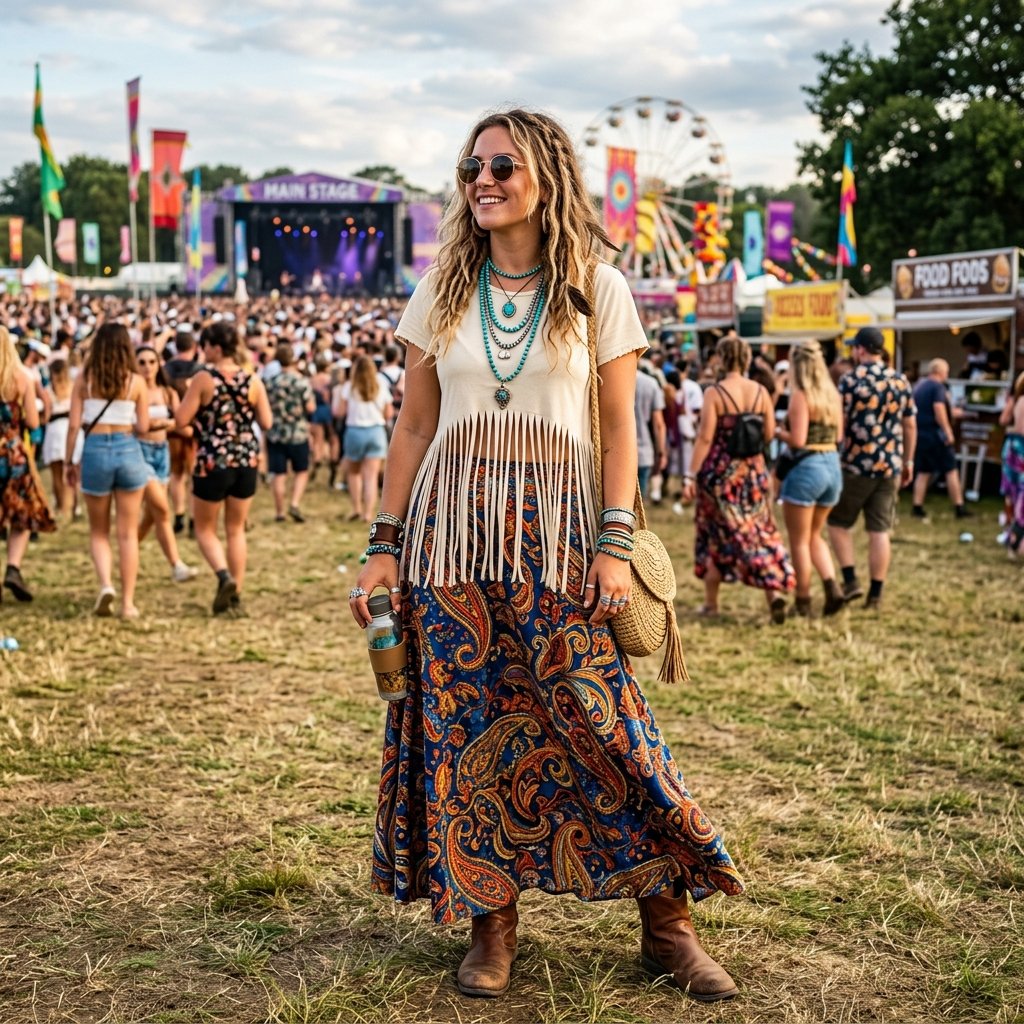 Maxi Skirt Outfit Ideas for Festivals