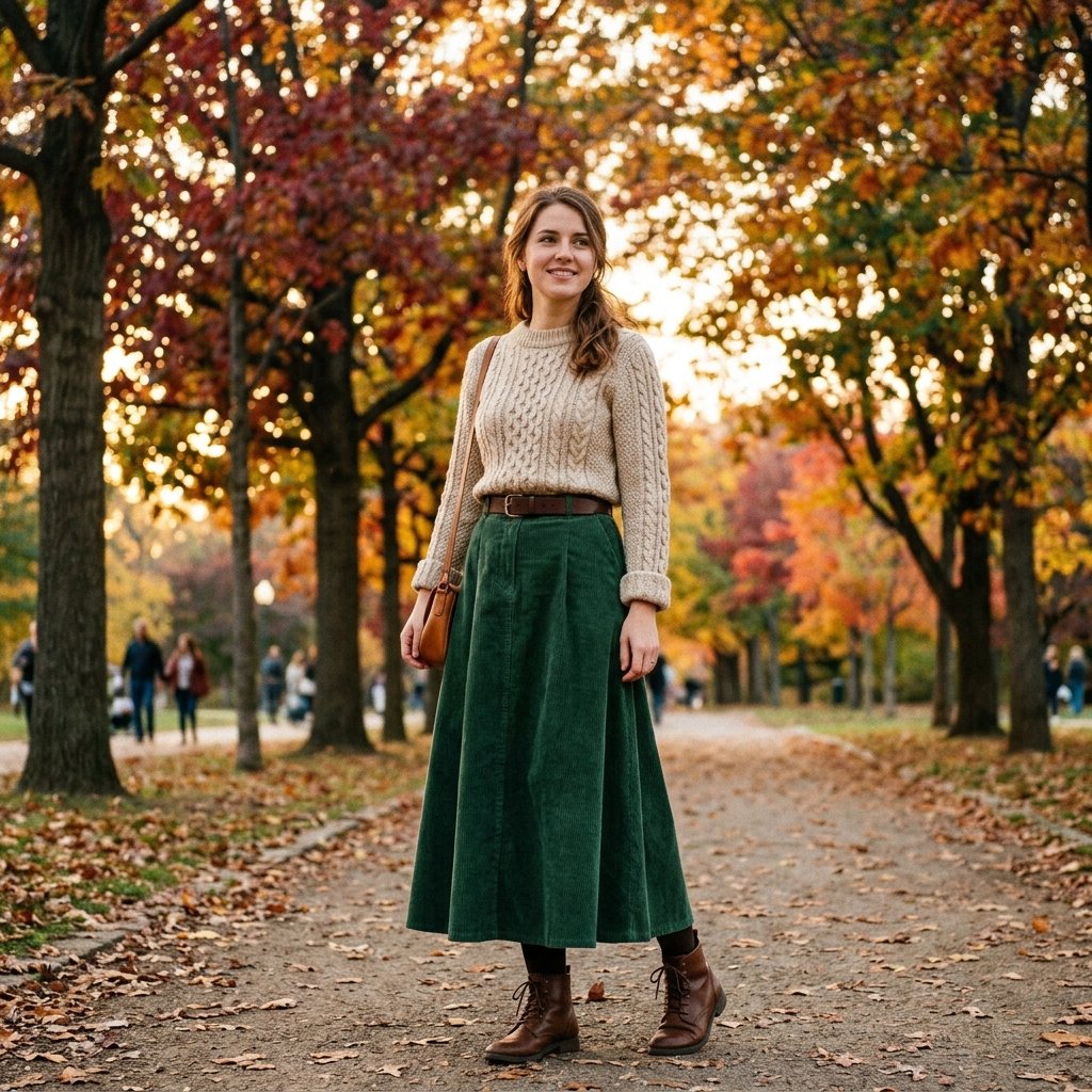 Modest Maxi Skirt and Sweater Idea