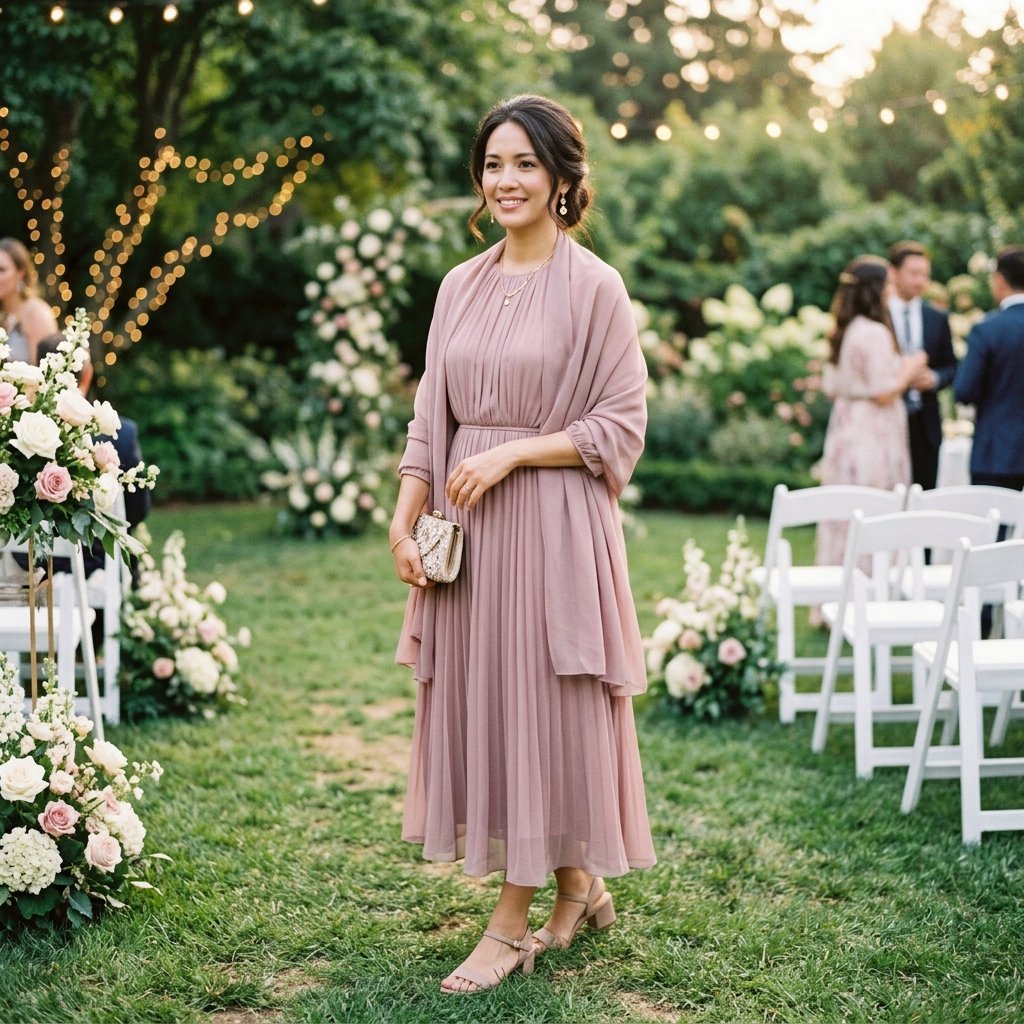 Modest Wedding Guest Outfit Idea