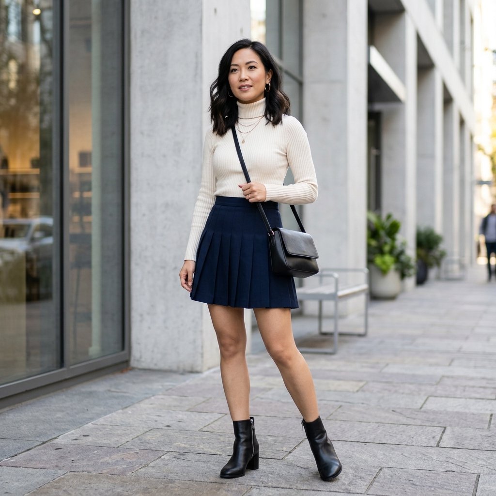 Petite-Friendly Pleated Skirt Outfit Ideas