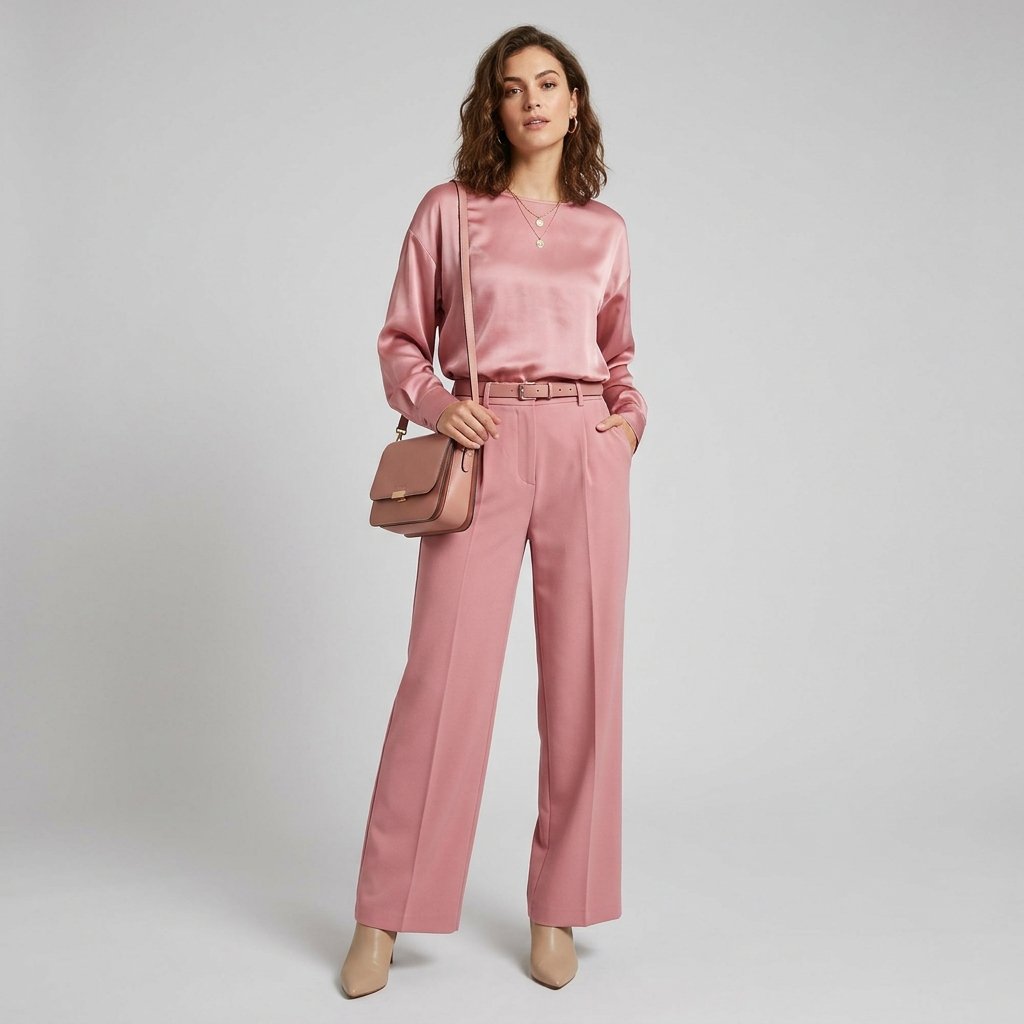 Monochrome Pink Pants Outfit