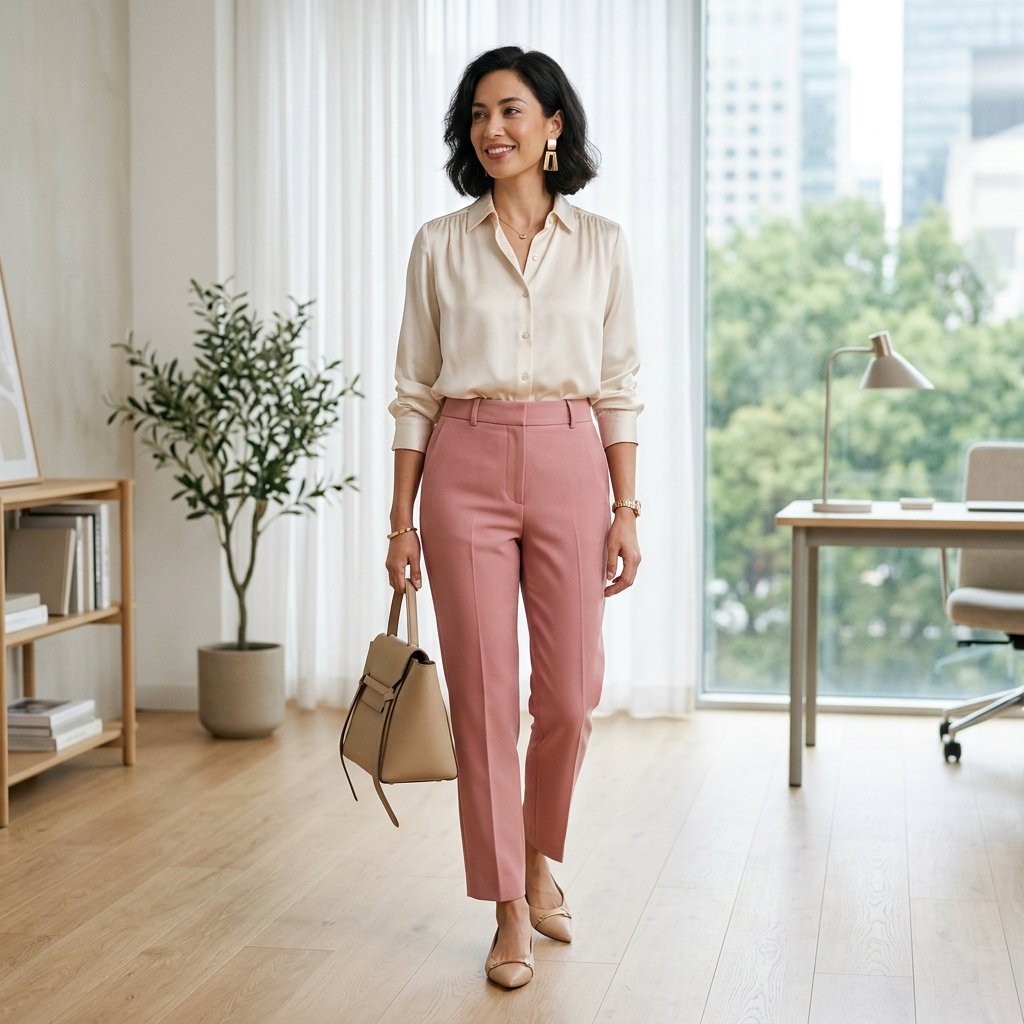 Pink Trousers Outfit Ideas