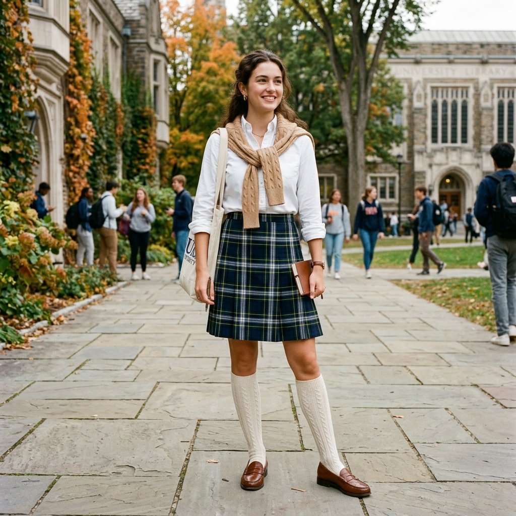 Preppy Pleated Skirt Outfits Ideas