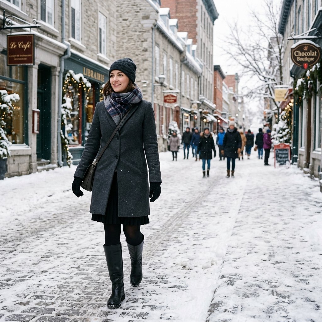 Winter Pleated Skirt Outfit Ideas