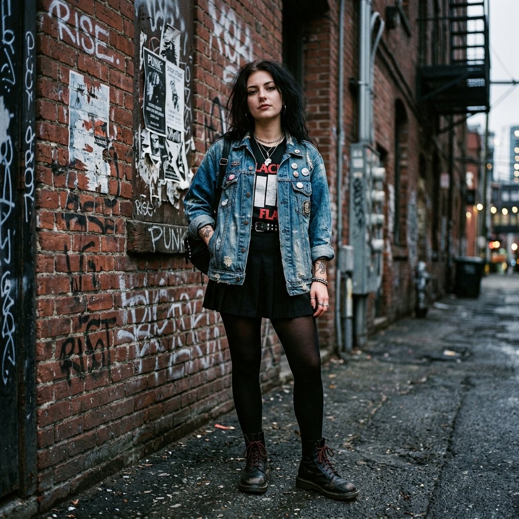 Grunge Pleated Skirt Outfits Ideas