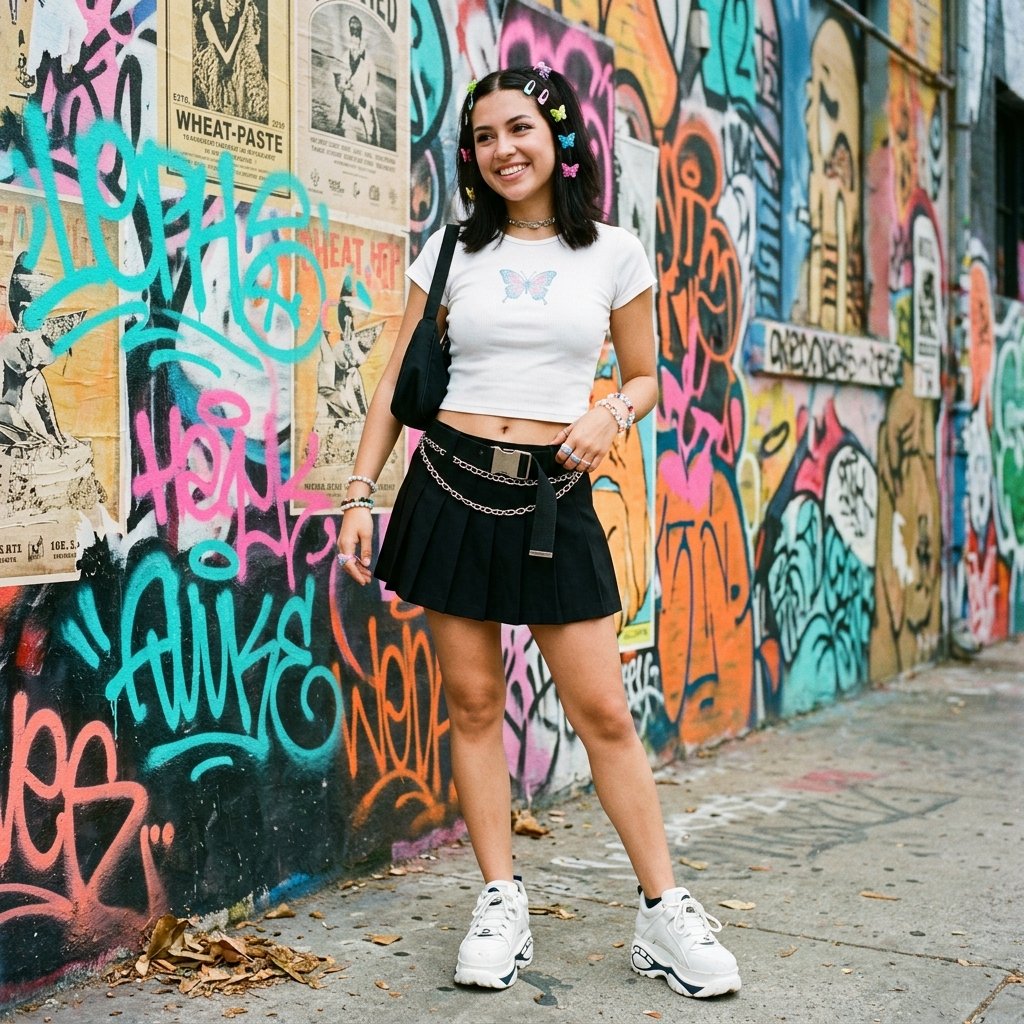 Y2K Pleated Skirt Outfit Ideas
