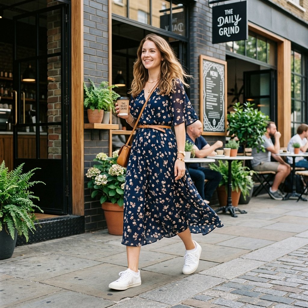 Coffee Date Sneakers Outfit Ideas