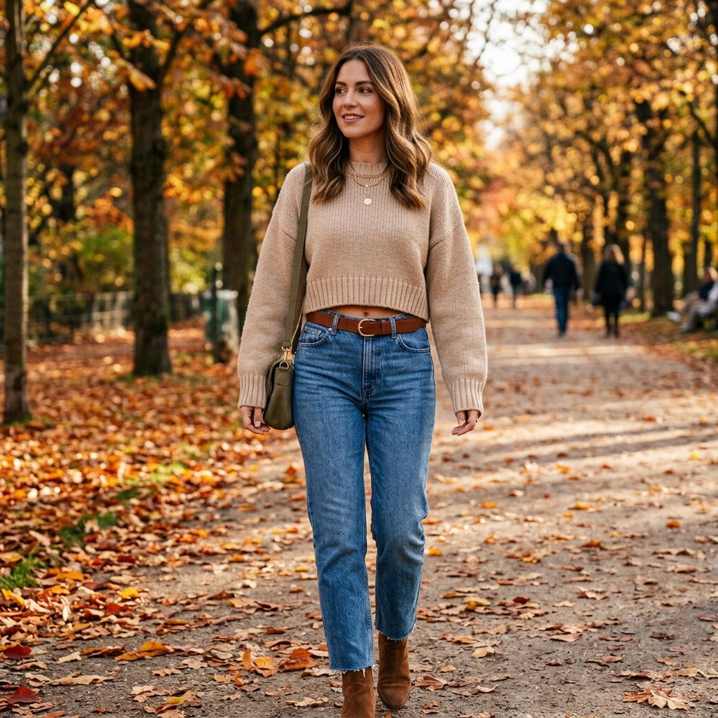 32 Cute Sweater Outfit Ideas: Cozy Inspo for Fall & Winter 3 Cropped Sweater Outfit Ideas
