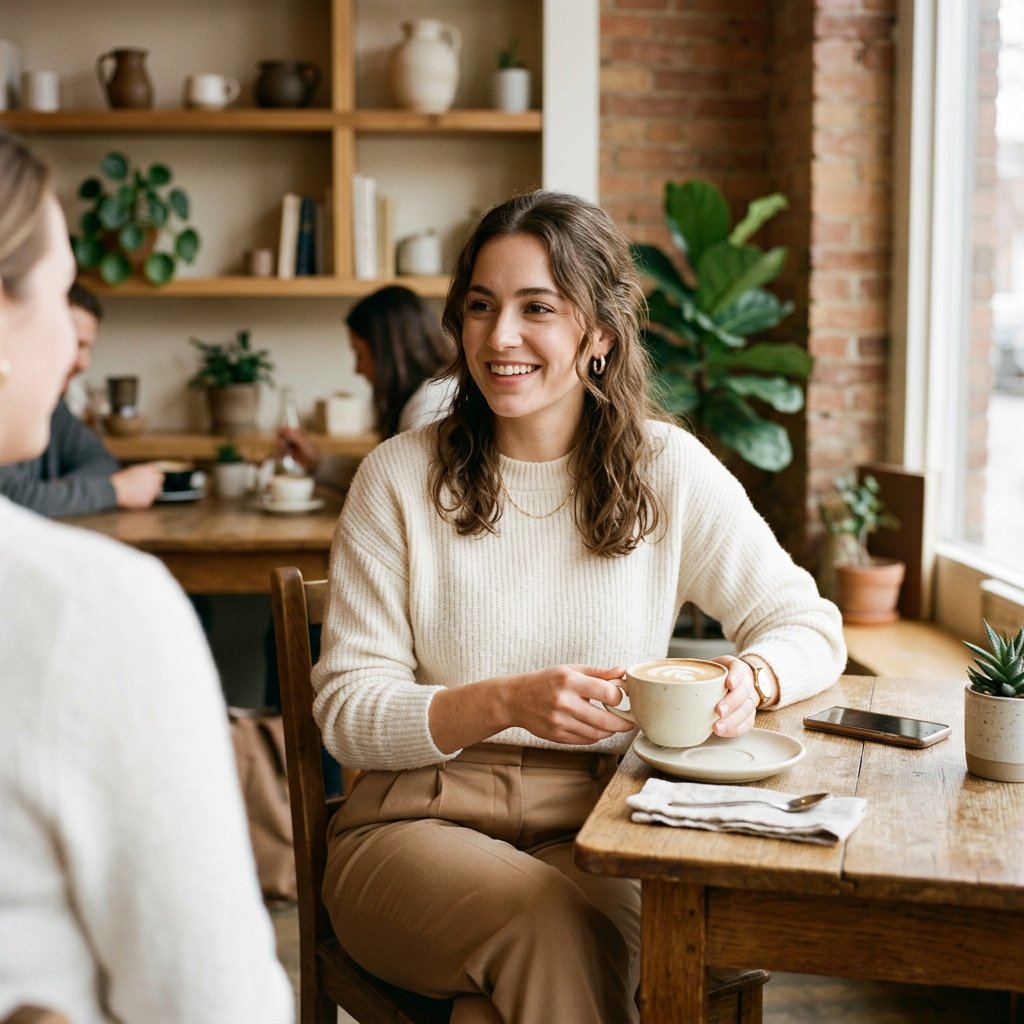 Coffee Date Neutral Tone Outfit Ideas