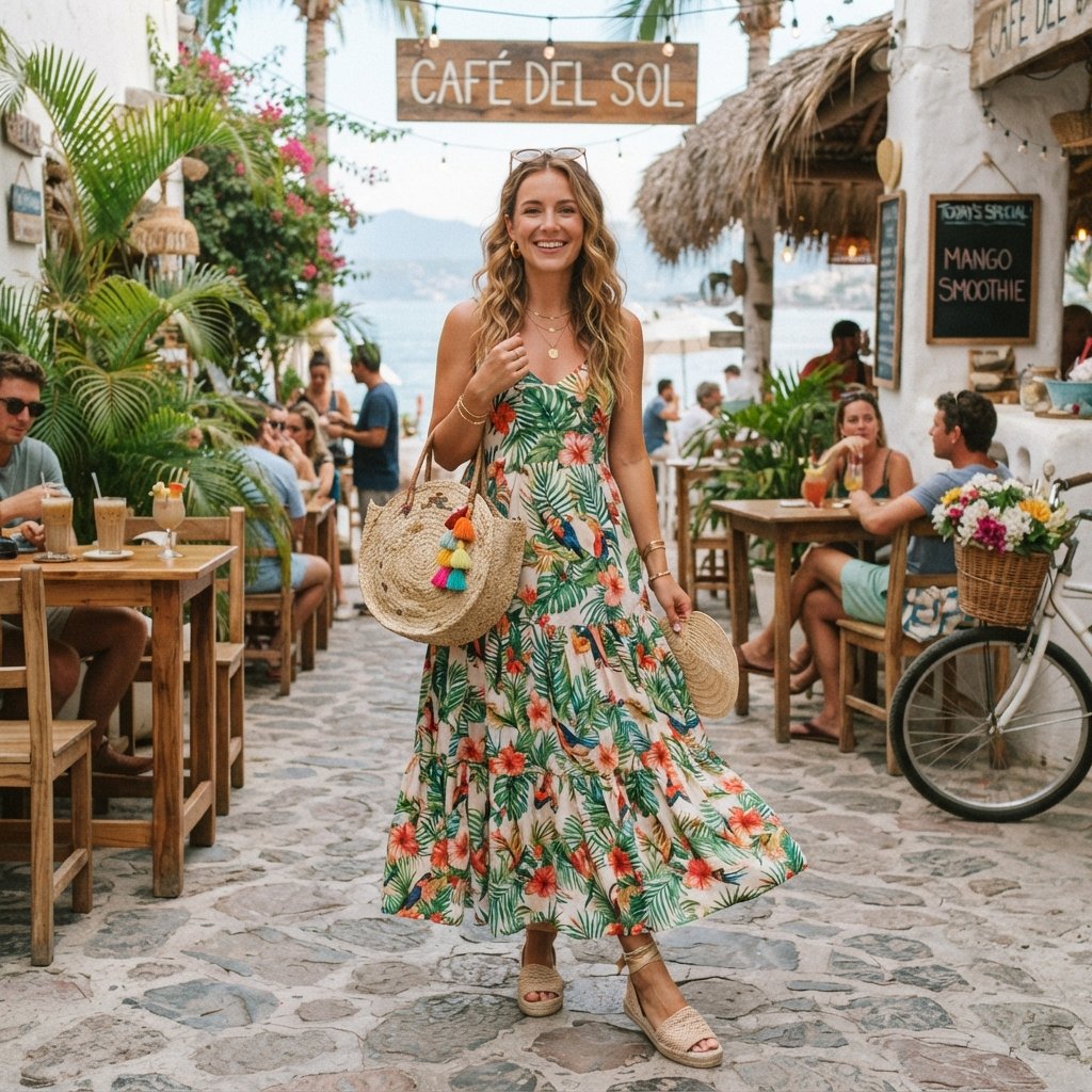 Tropical Print Brunch Outfit Ideas