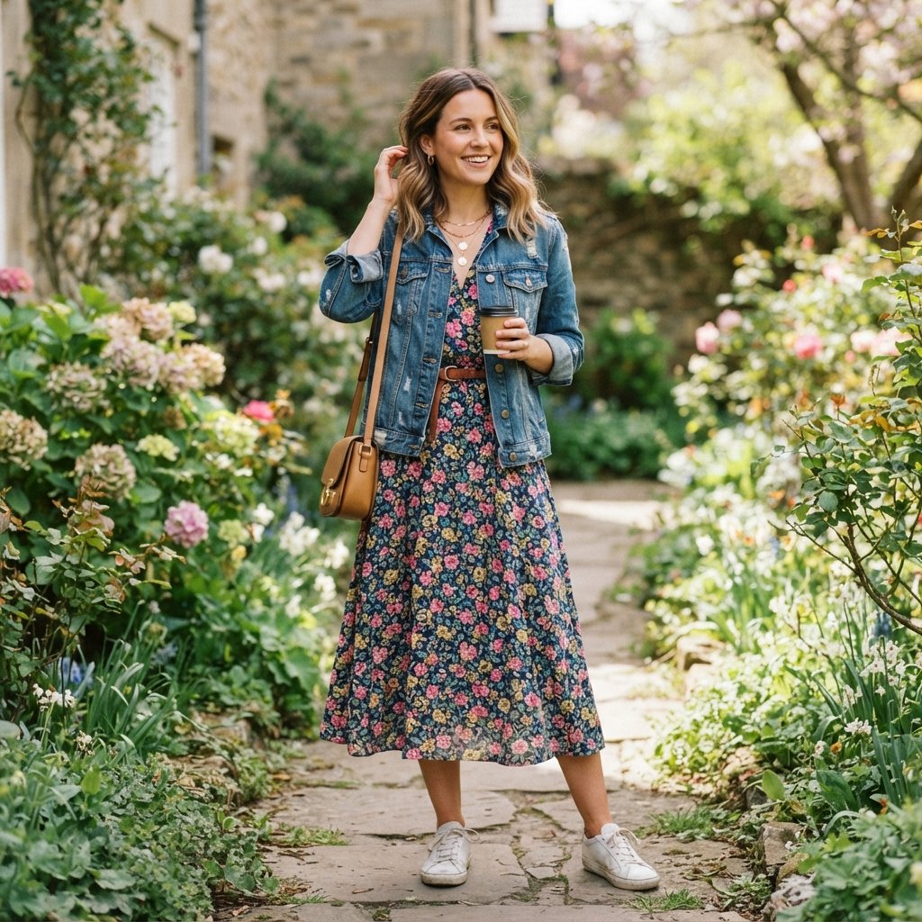 Denim Jacket Layering Chic Spring Outfits