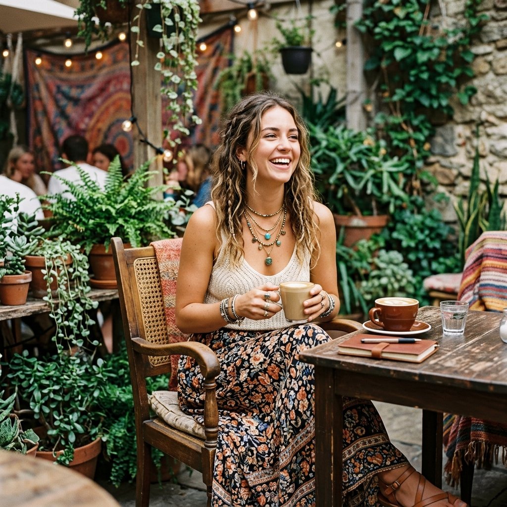 Coffee Date Bohemian Outfit Ideas