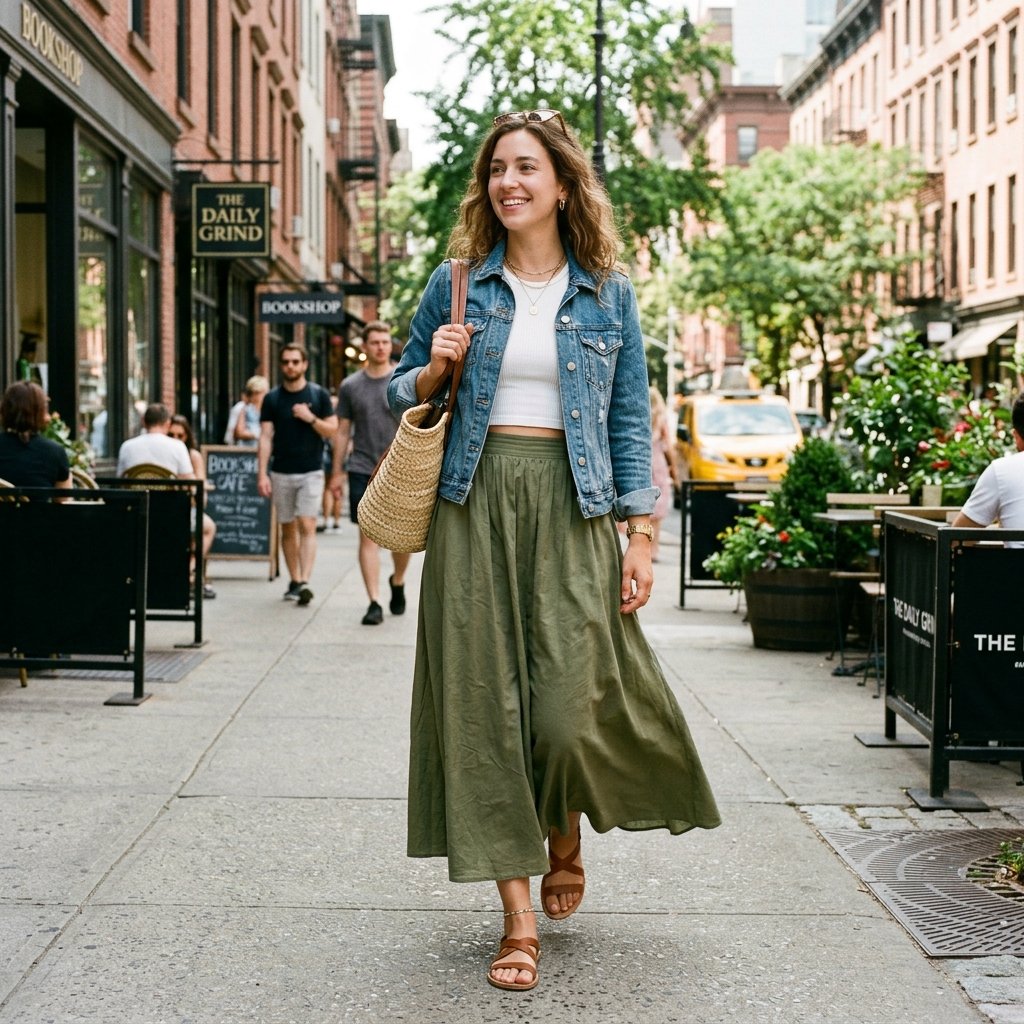 Casual Summer Maxi Skirt Outfits Ideas