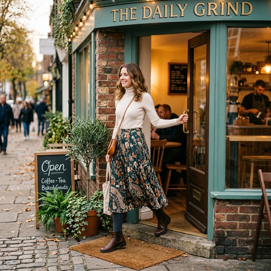 Coffee Date Skirt Outfit Ideas