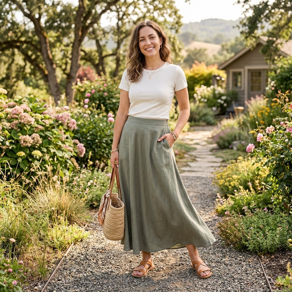 A-Line Maxi Skirt Outfit Ideas