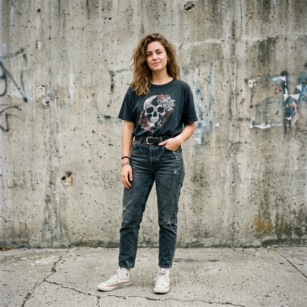 Grunge Style Outfits Ideas: 33 Ways to Wear the Look 5 Band Tee Outfit Ideas