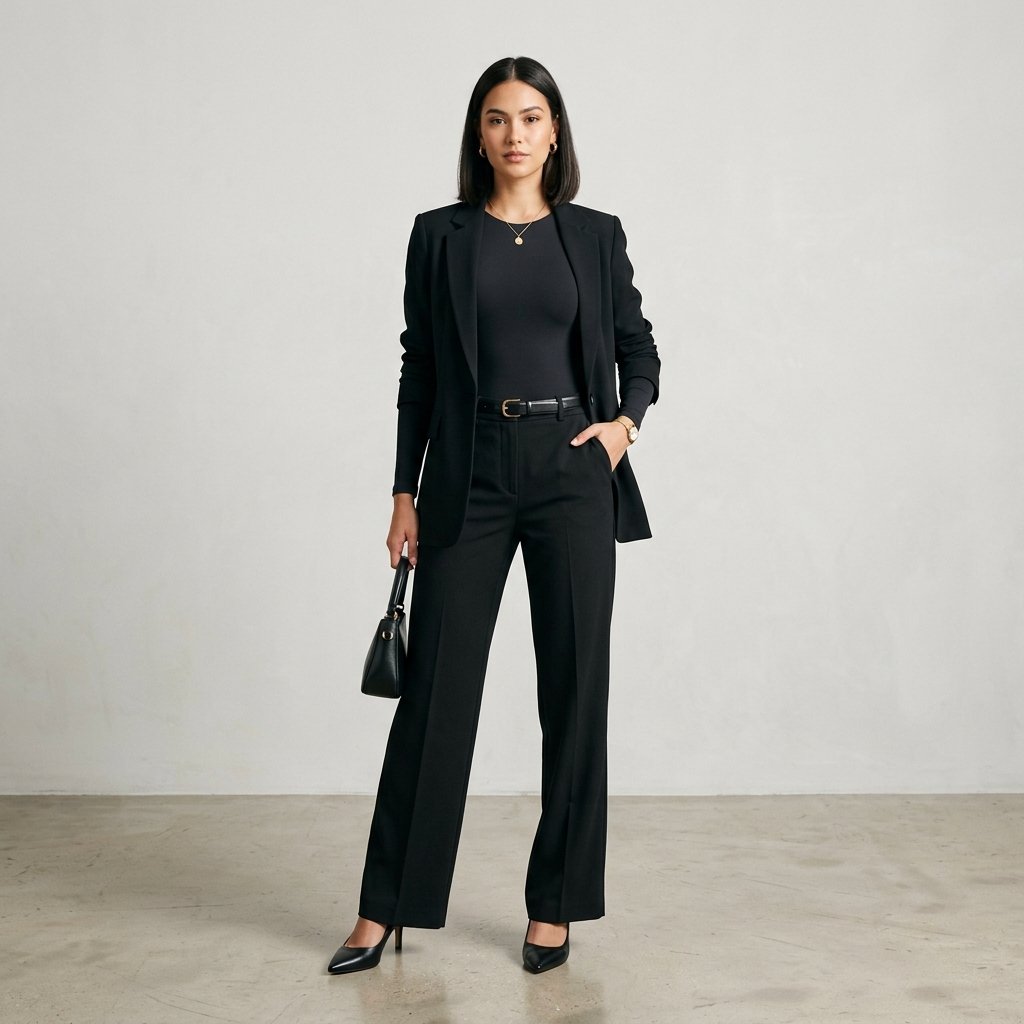 Black Blazer with Bodysuit Ideas