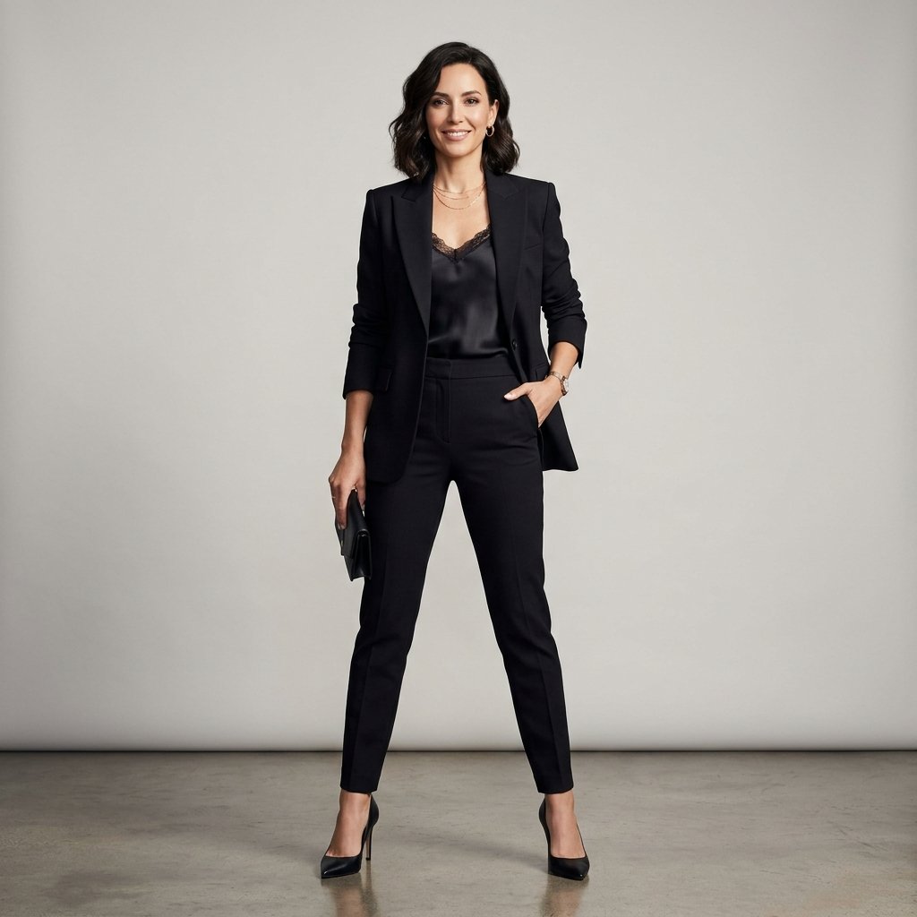 Black Blazer with Camisole Ideas