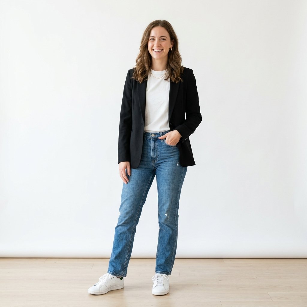 Black Blazer and Jeans Ideas