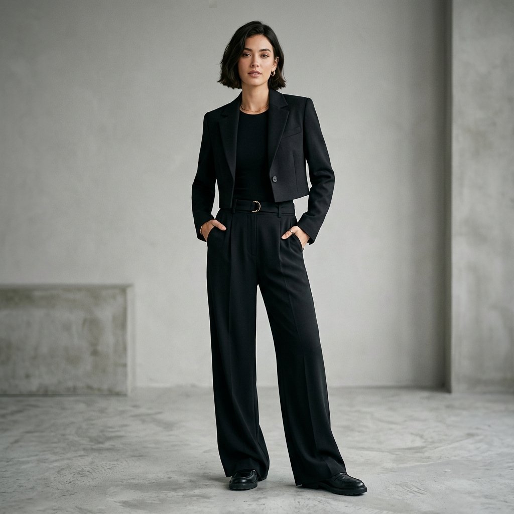 Cropped Black Blazer Ideas
