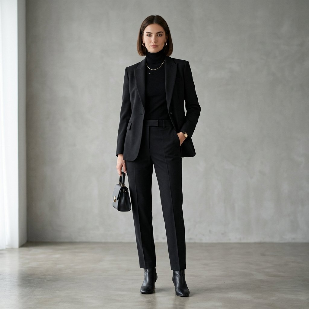 Black Blazer with Turtleneck Ideas