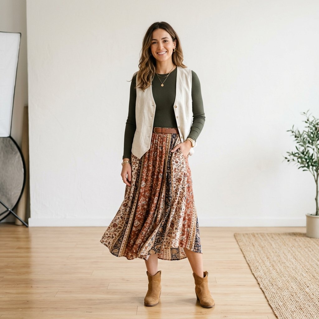 Long Sleeve Bodysuit Layering Idea