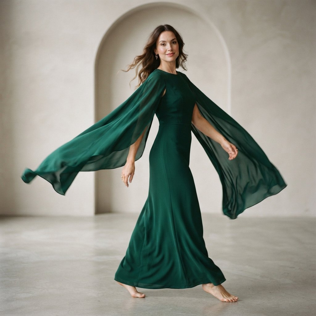 30 Elegant Mother of the Bride Outfit Ideas for Every Wedding Style 19 Cape Sleeve Dress Ideas