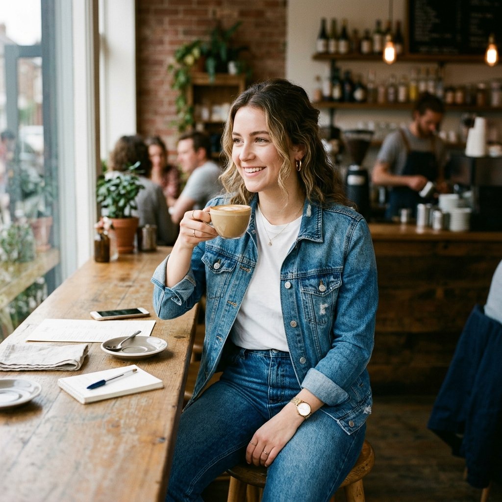 Denim Coffee Date Outfit Ideas