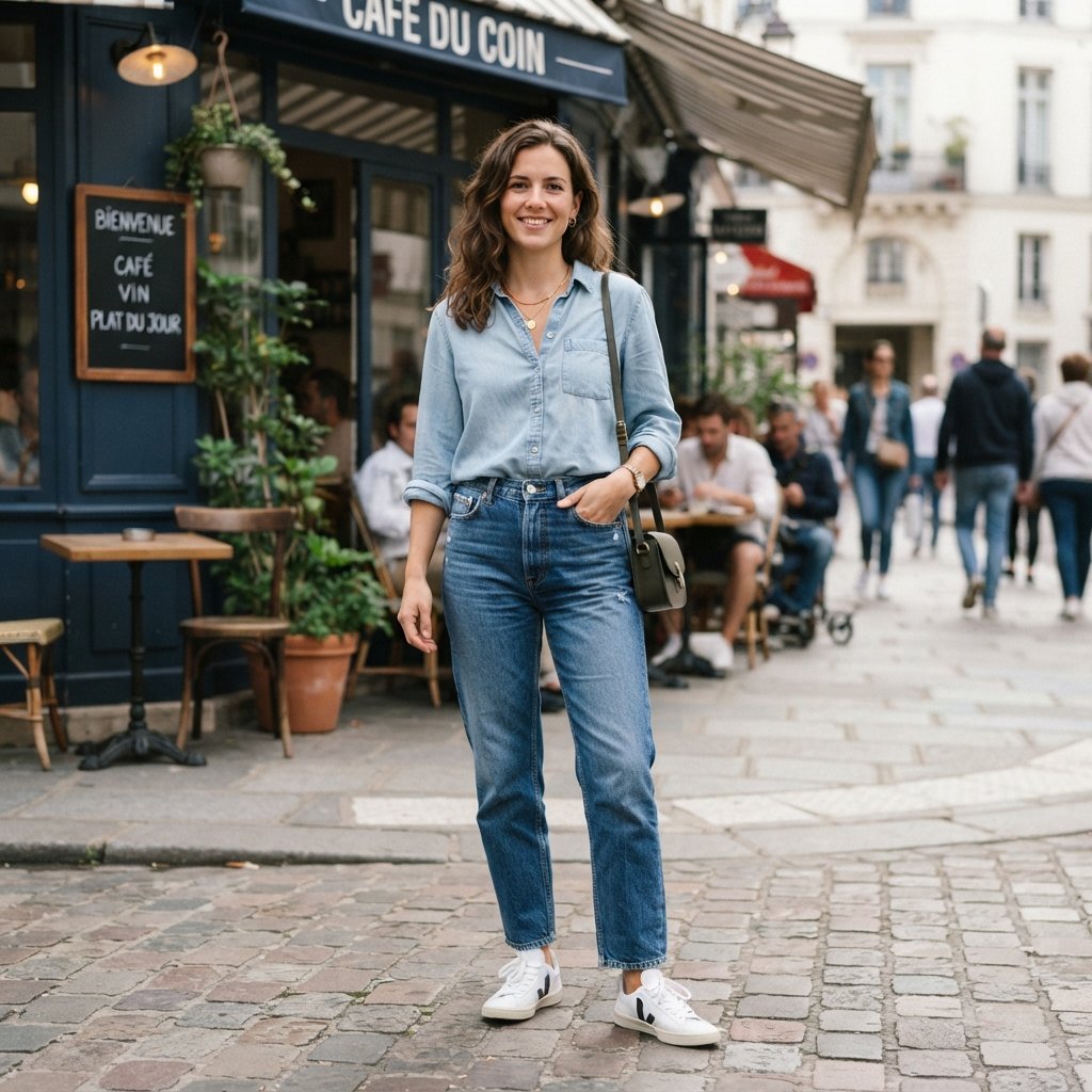 Denim-on-Denim Brunch Outfit Ideas