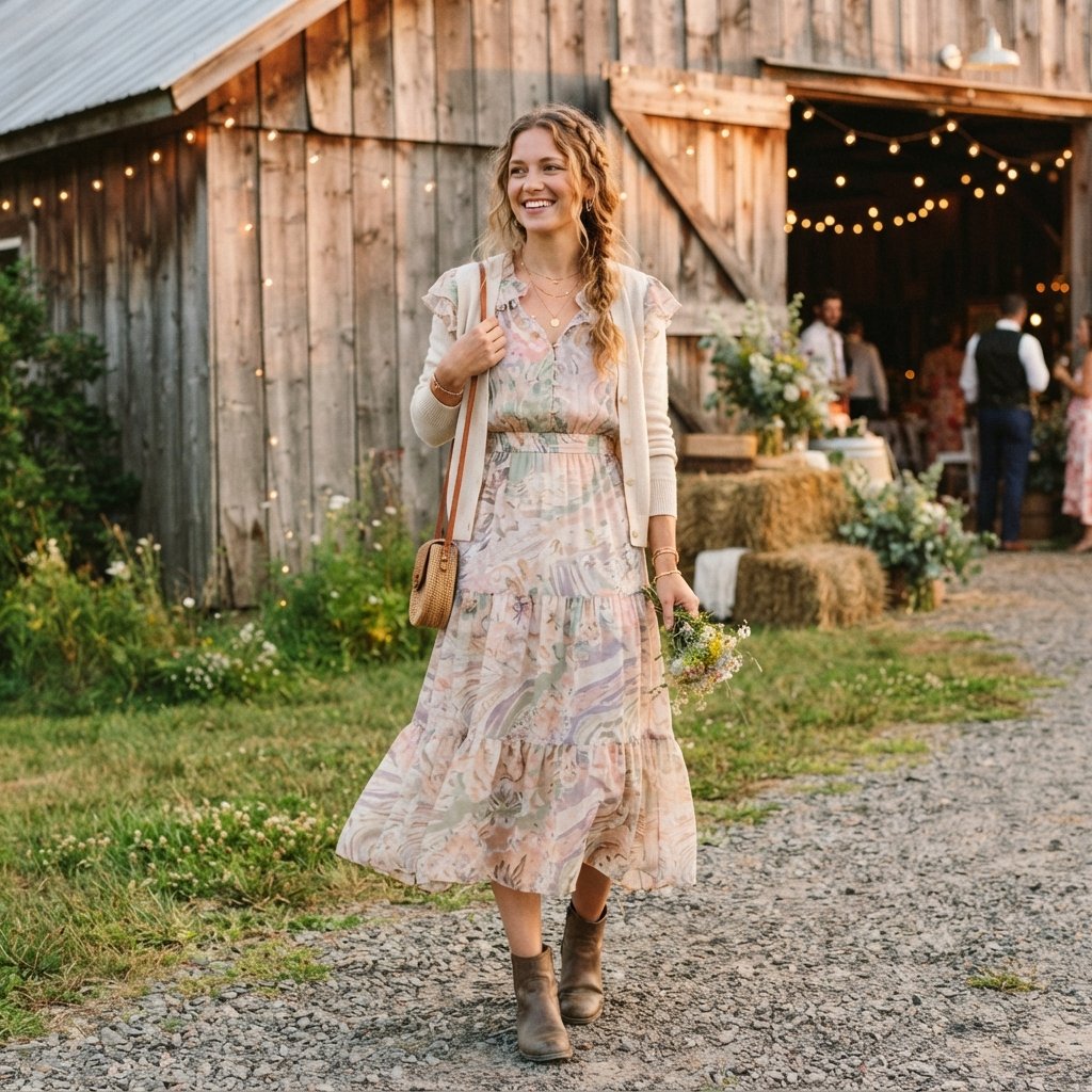 Cowgirl Outfit Ideas: 31 Ways to Style Your Western Look 17 Barn Wedding Guest Outfit Ideas