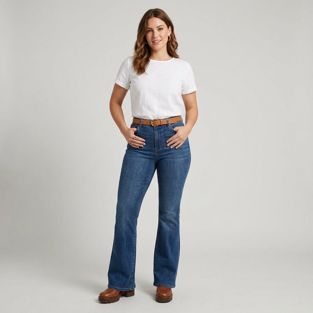 High-Waisted Flare Jeans Outfit Ideas