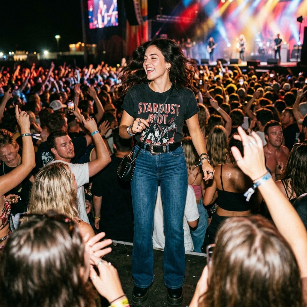 Flare Jeans Outfit for Concerts