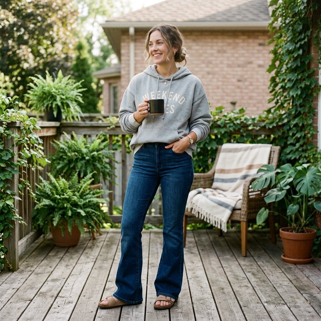 Flare Jeans Outfit for Weekend Wear