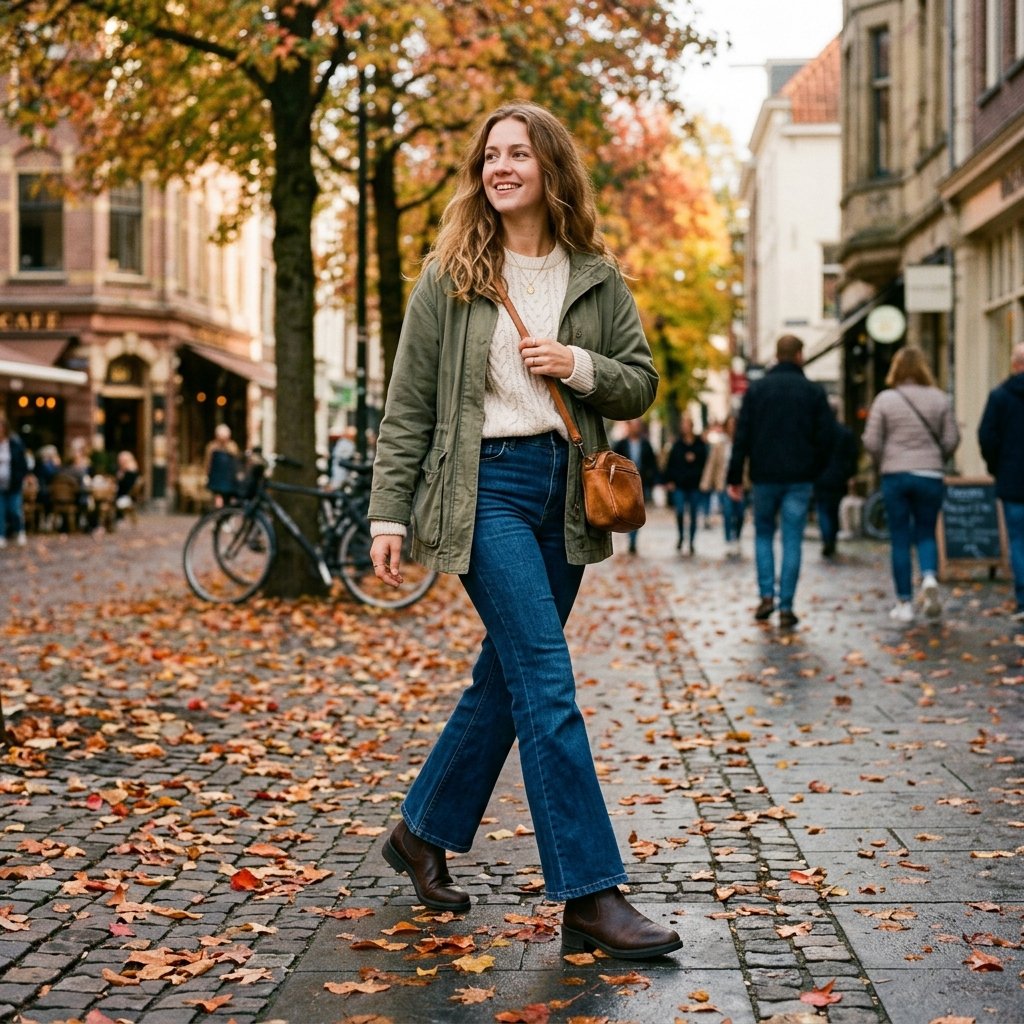 Flare Jeans and Boots Outfit Ideas