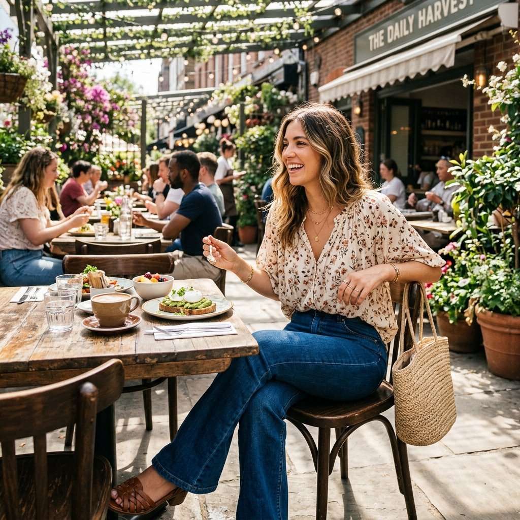 Flare Jeans Outfit for Brunch