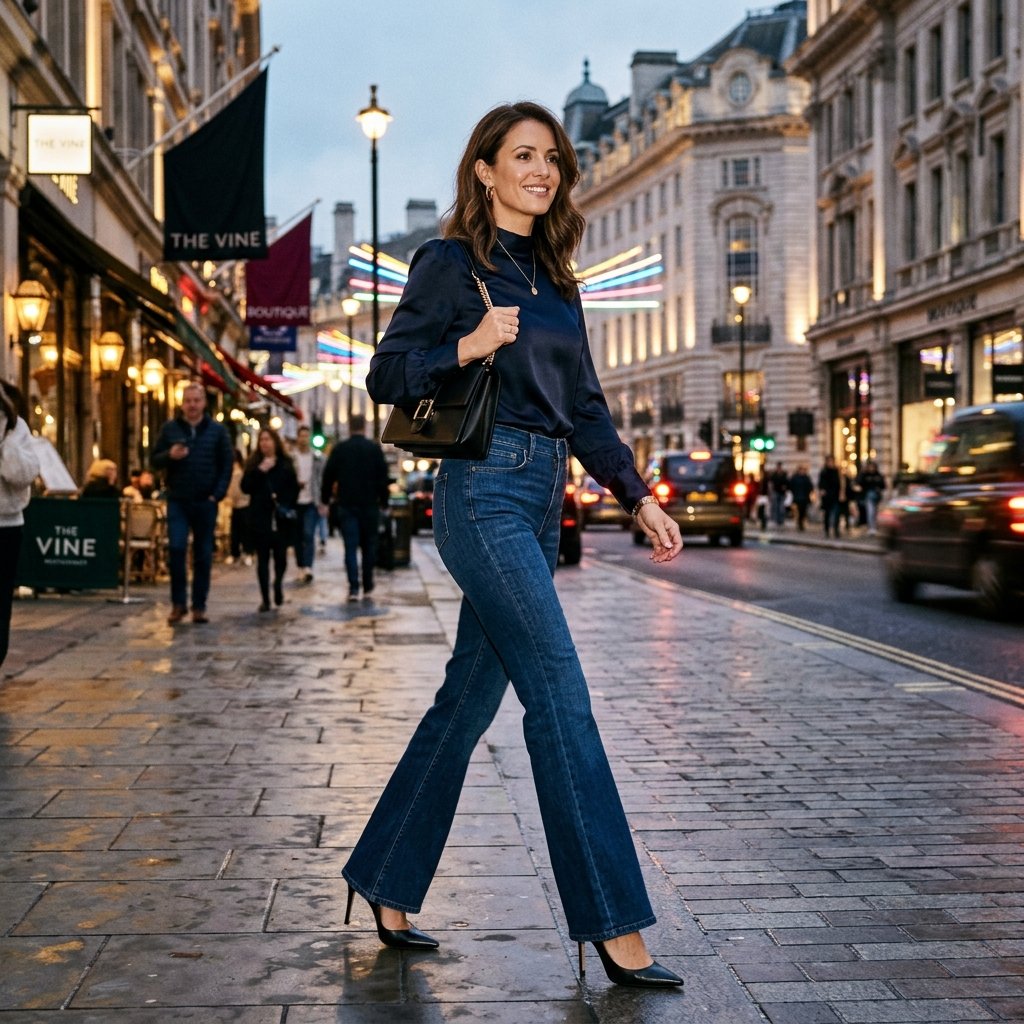 Flare Jeans and Heels Outfit Ideas