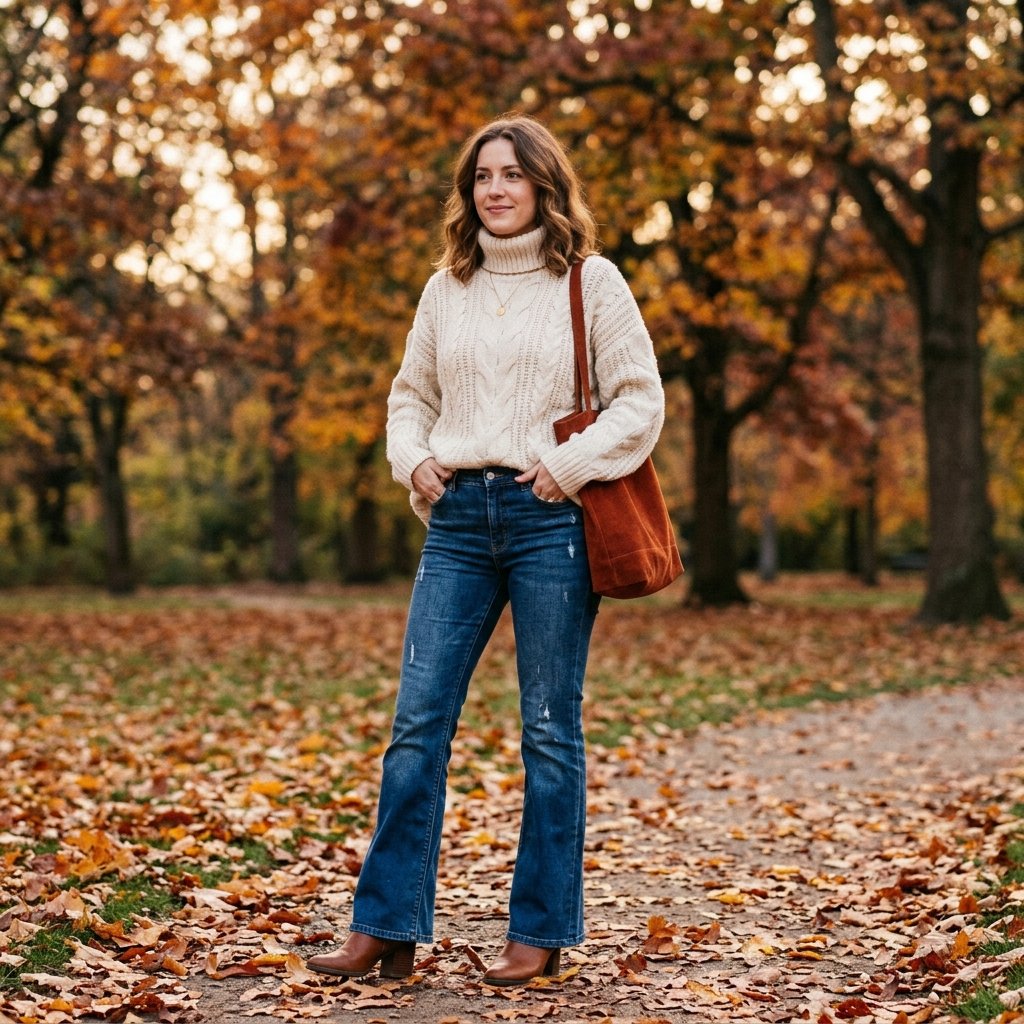 Flare Jeans Outfit for Fall