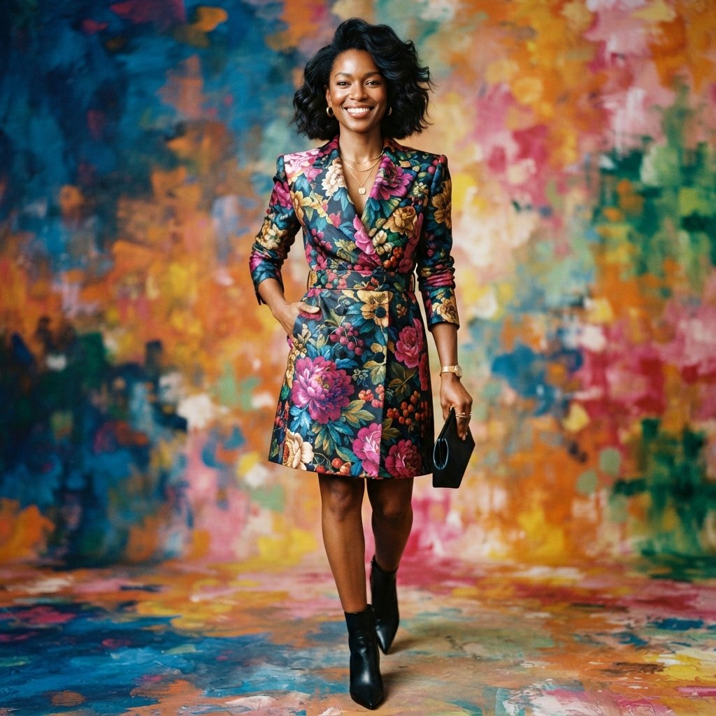 Bold Print Blazer Dress Ideas