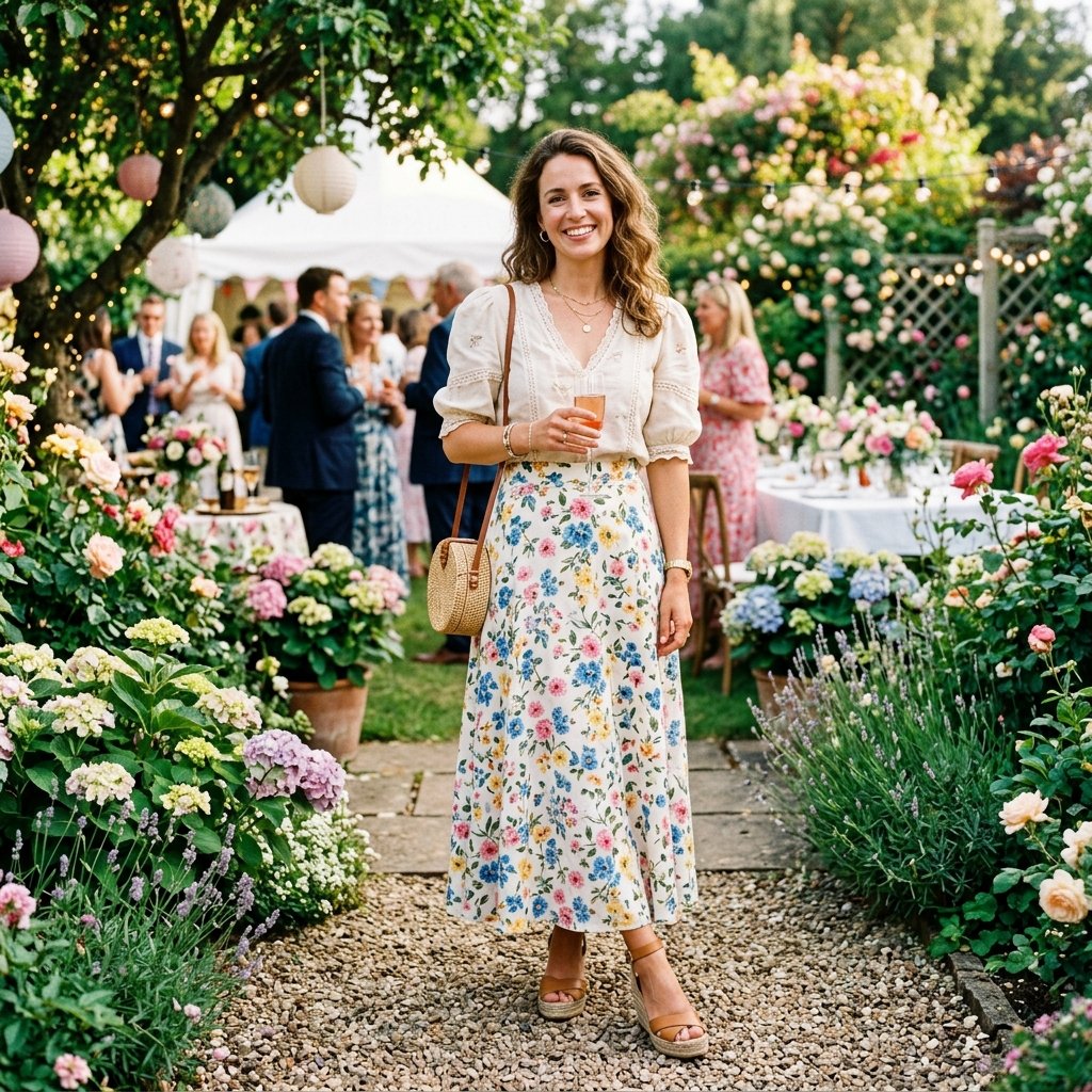 Maxi Skirt Outfit Ideas for Garden Parties