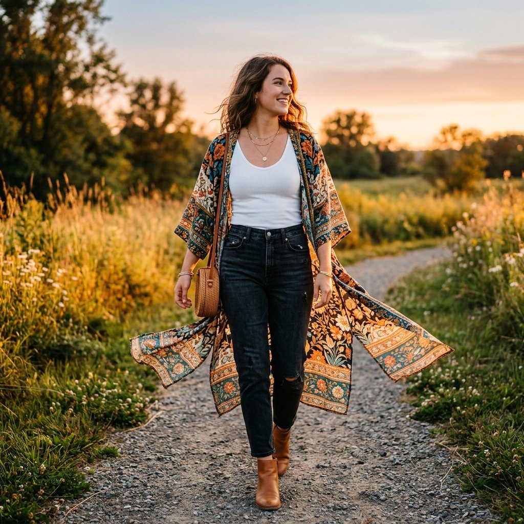 Kimono Cardigan Styling Idea