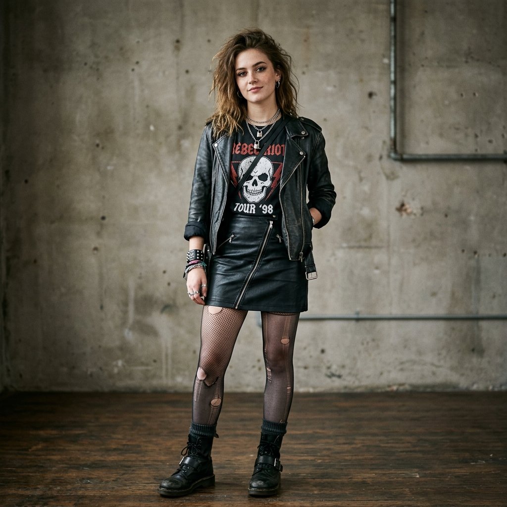 Leather Skirt Concert Outfit Ideas