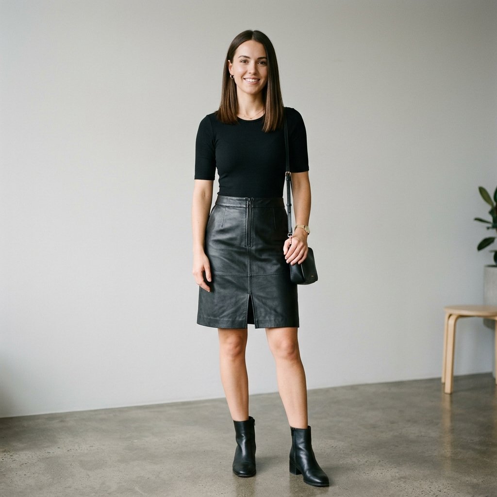 Leather Skirt and Bodysuit Ideas