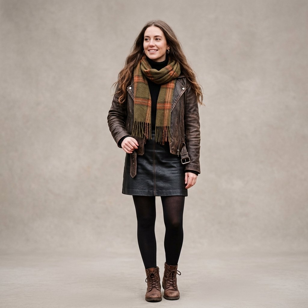 Leather Skirt Outfit Ideas Layering Ideas