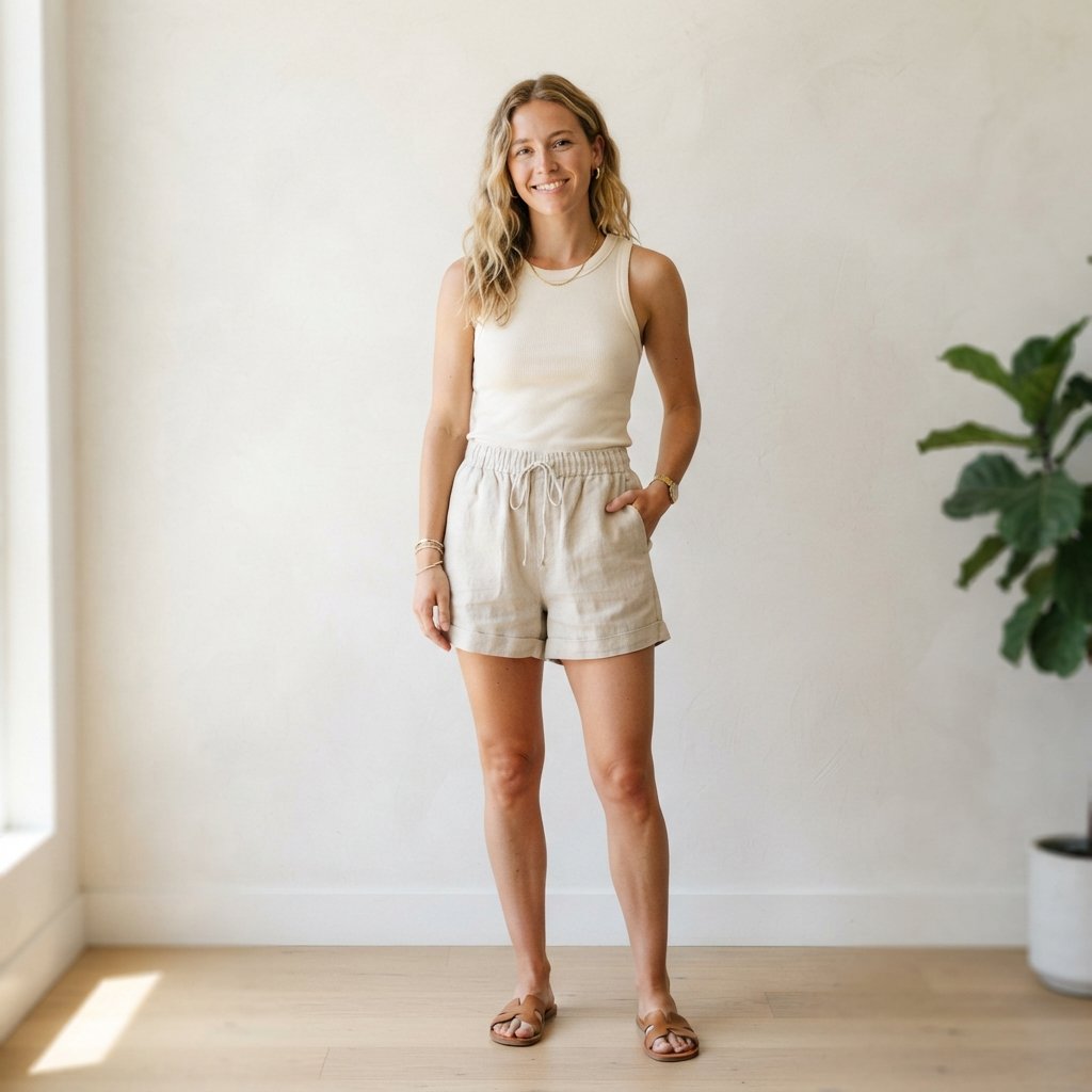 Linen Shorts Outfit Ideas