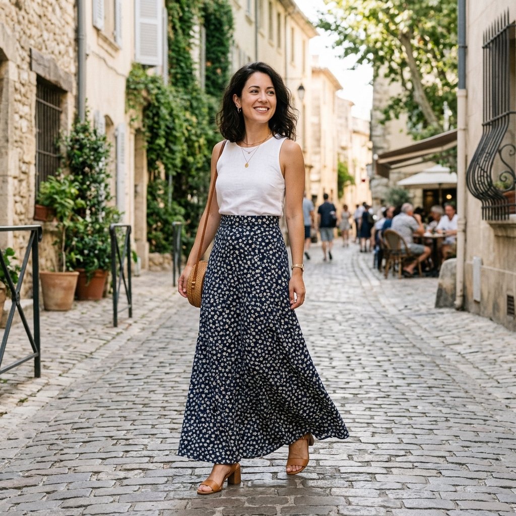Maxi Skirt Outfit Ideas for Petite Frames