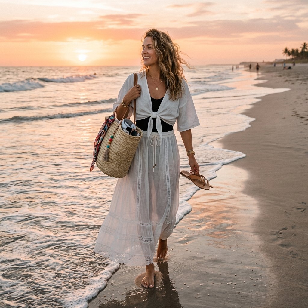 Beach Maxi Skirt Outfit Ideas